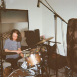 Lyle Burton recording drums